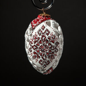 Ceramic decoration for the Christmas tree. Big Cone Article 808