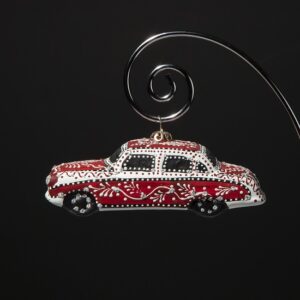 Ceramic decoration for the Christmas tree . A Car