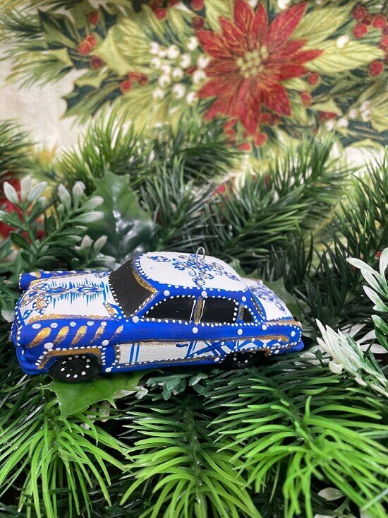 Ceramic decoration for the Christmas tree . A Car - Image 4